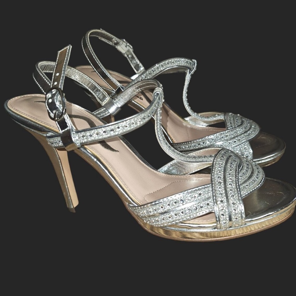 Open foot, Strapped, Sparkly High Heels